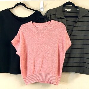 Loft Max Studio Caslon Sweater Bundle (3) Medium Black Stretch Casual Office